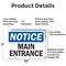 Signmission Main Entrance OSHA Notice Sign, Aluminum, 10in W x 7in L, 2PK OS-2PACK-NS-A-710-L-14082 - alternate 5